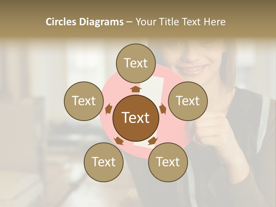 Woman Holding A No Entry Sign PowerPoint Template