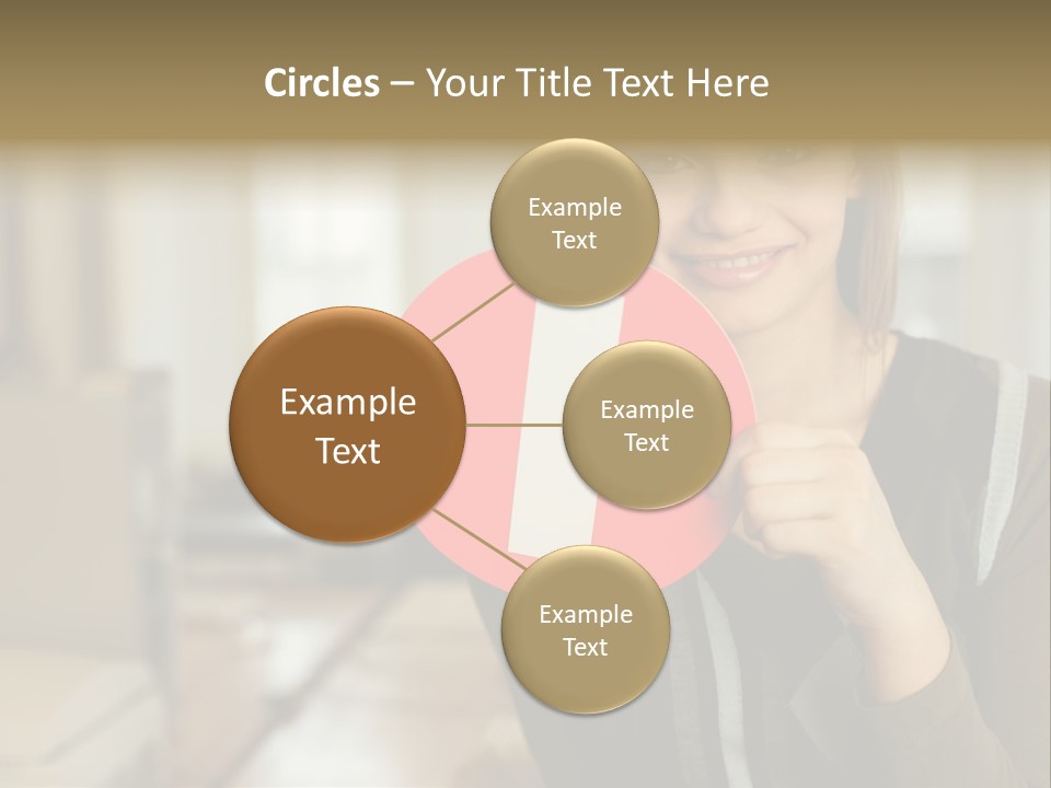 Woman Holding A No Entry Sign PowerPoint Template