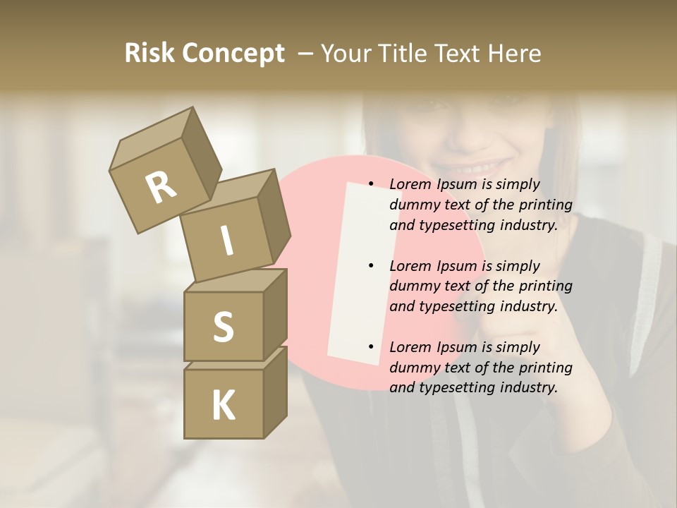 Woman Holding A No Entry Sign PowerPoint Template