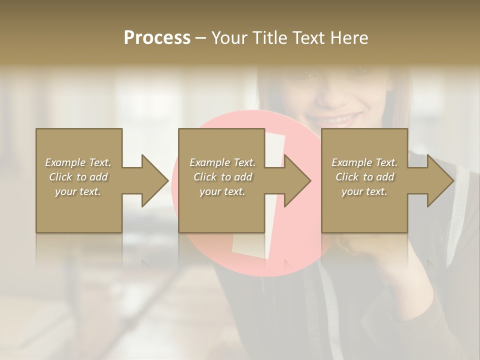 Woman Holding A No Entry Sign PowerPoint Template
