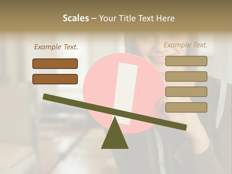 Woman Holding A No Entry Sign PowerPoint Template