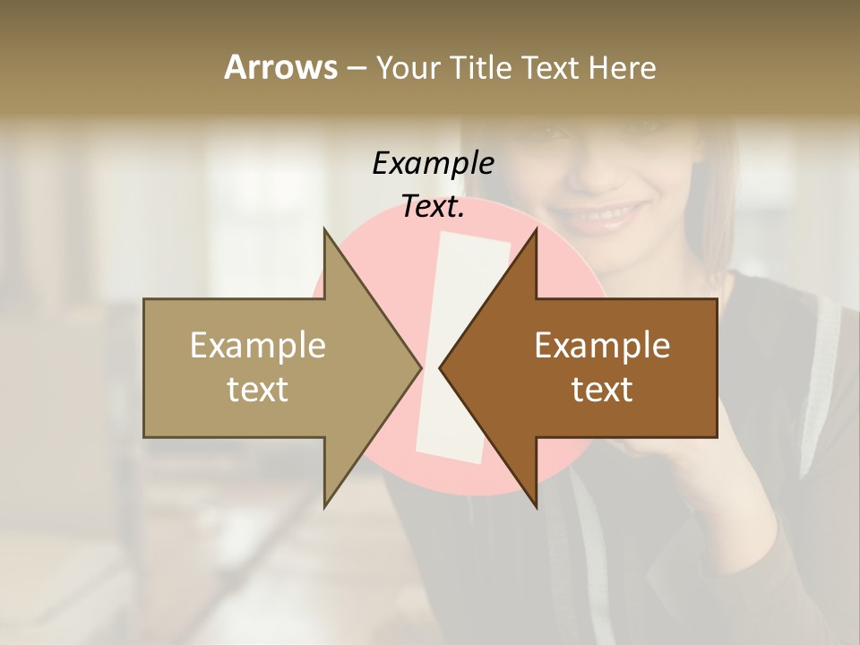 Woman Holding A No Entry Sign PowerPoint Template