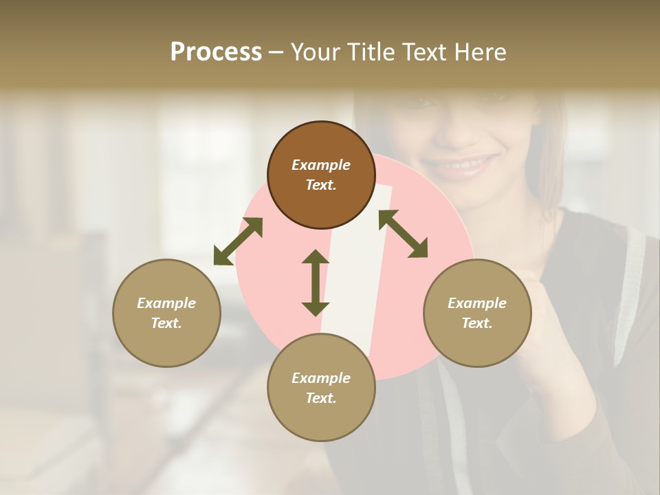 Woman Holding A No Entry Sign PowerPoint Template