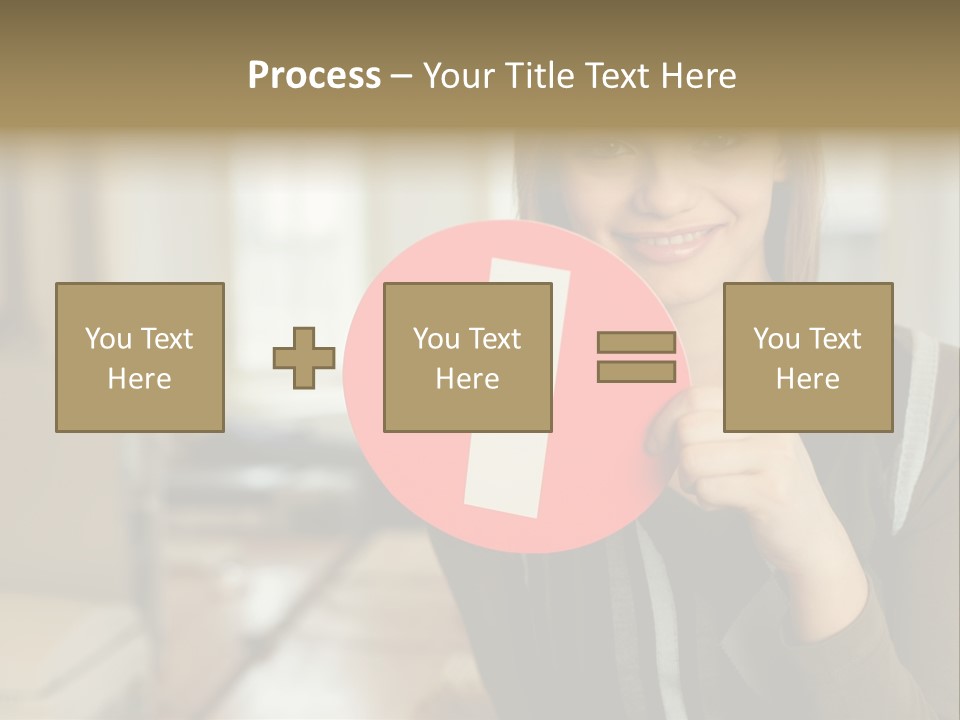 Woman Holding A No Entry Sign PowerPoint Template