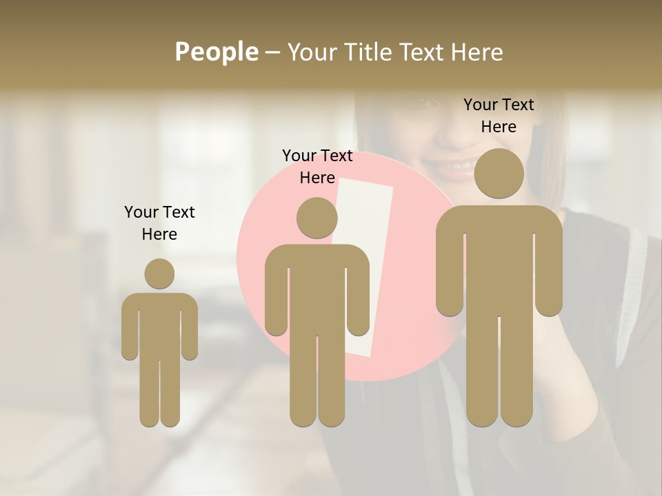 Woman Holding A No Entry Sign PowerPoint Template