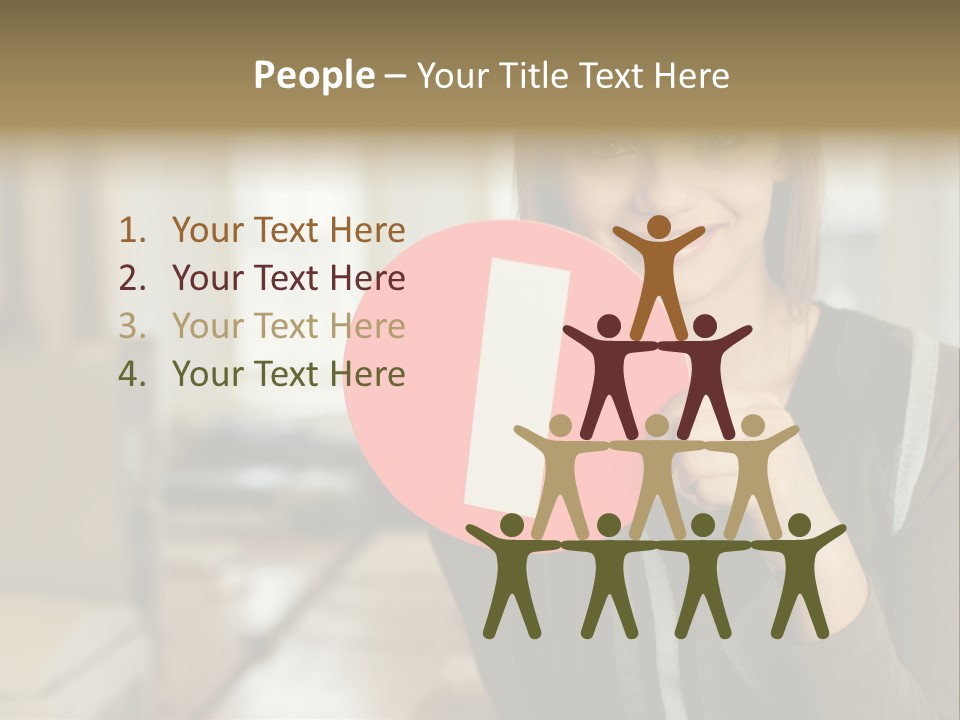 Woman Holding A No Entry Sign PowerPoint Template