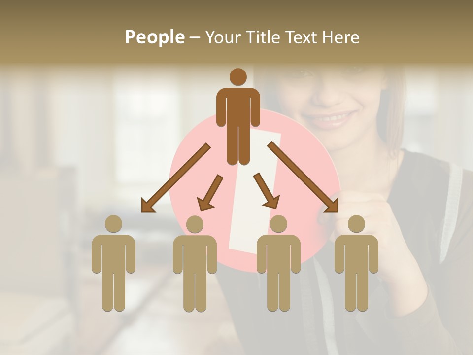 Woman Holding A No Entry Sign PowerPoint Template