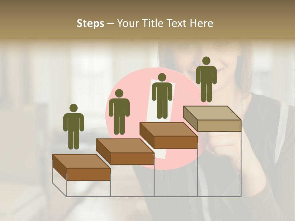 Woman Holding A No Entry Sign PowerPoint Template