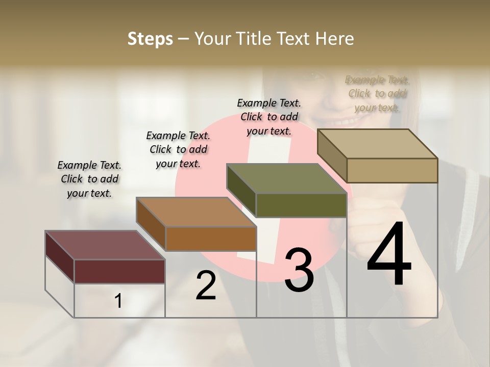 Woman Holding A No Entry Sign PowerPoint Template