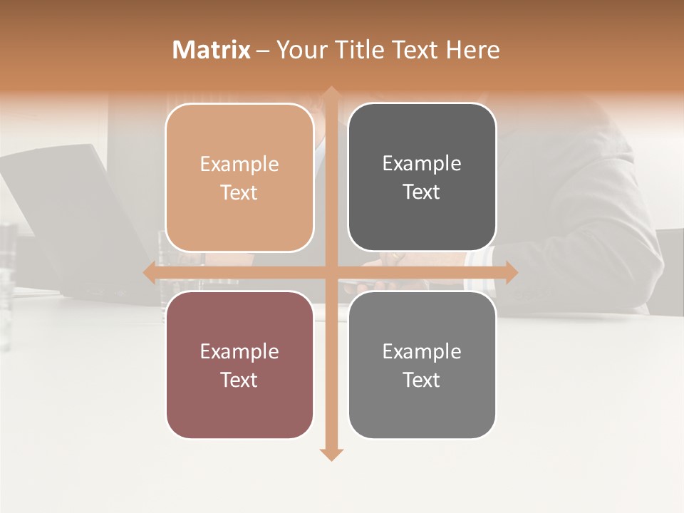 Businessmen Using Laptop And Palmtop PowerPoint Template