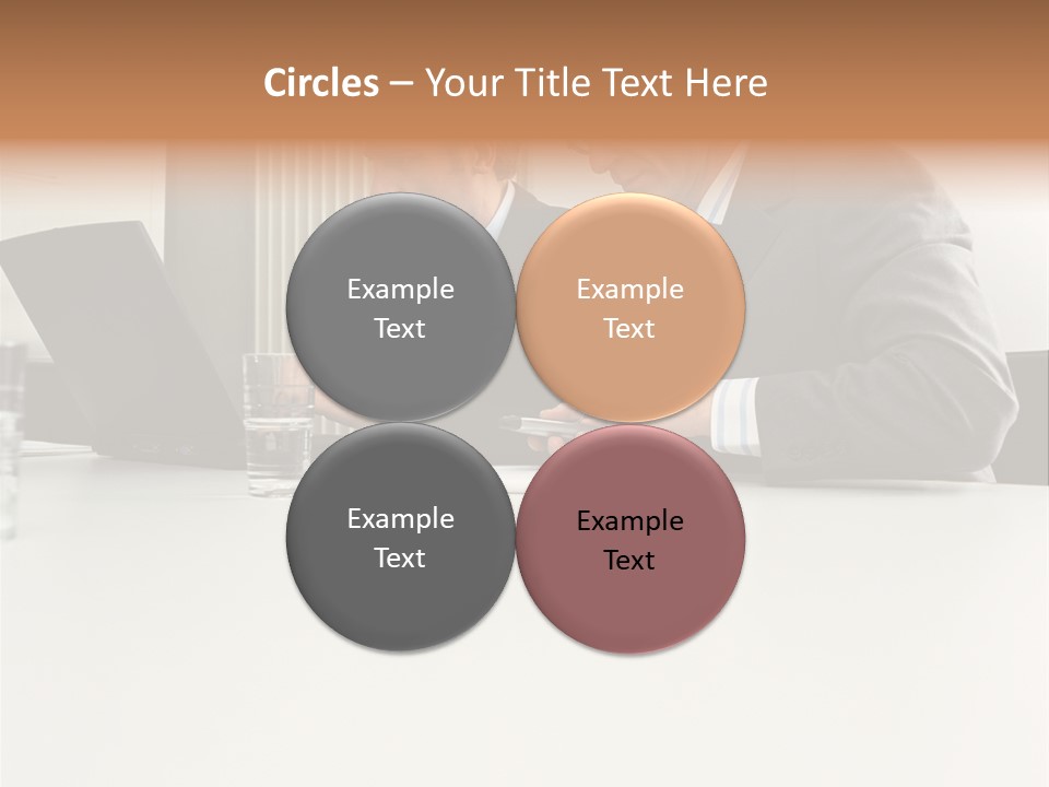 Businessmen Using Laptop And Palmtop PowerPoint Template