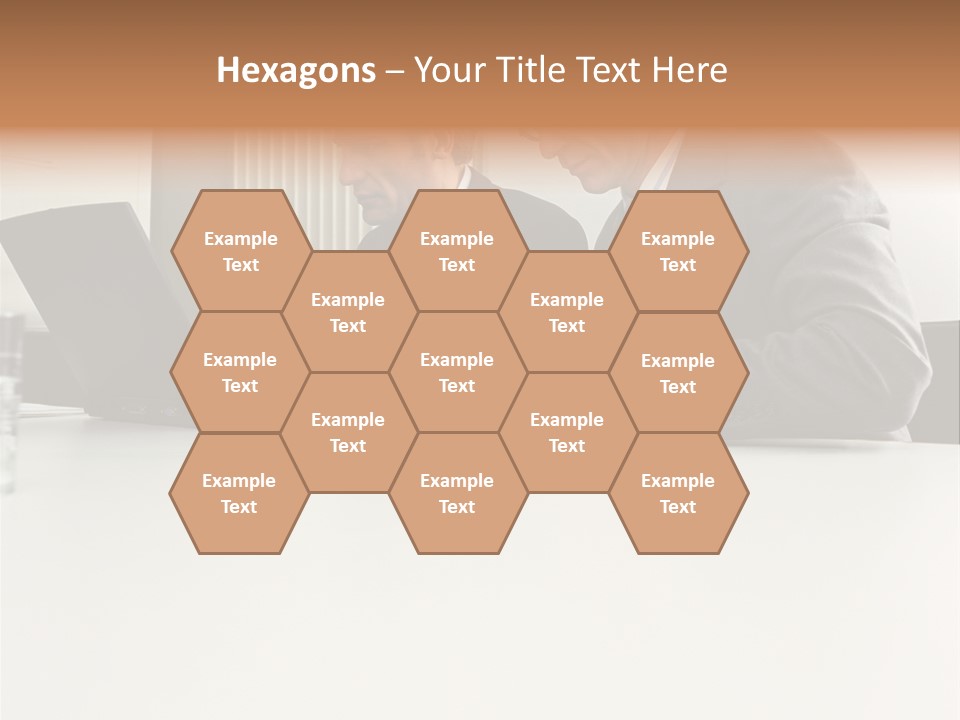 Businessmen Using Laptop And Palmtop PowerPoint Template