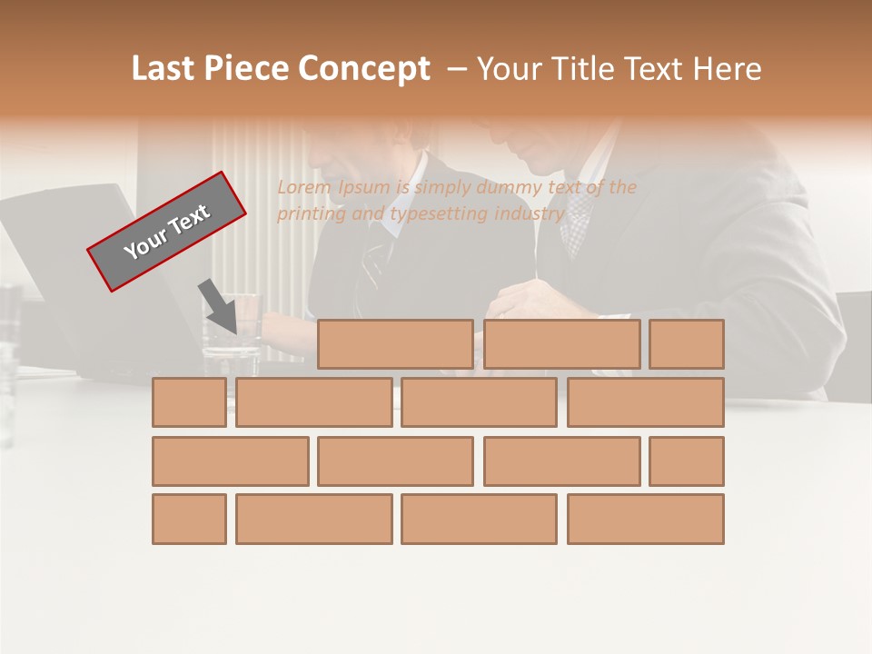 Businessmen Using Laptop And Palmtop PowerPoint Template