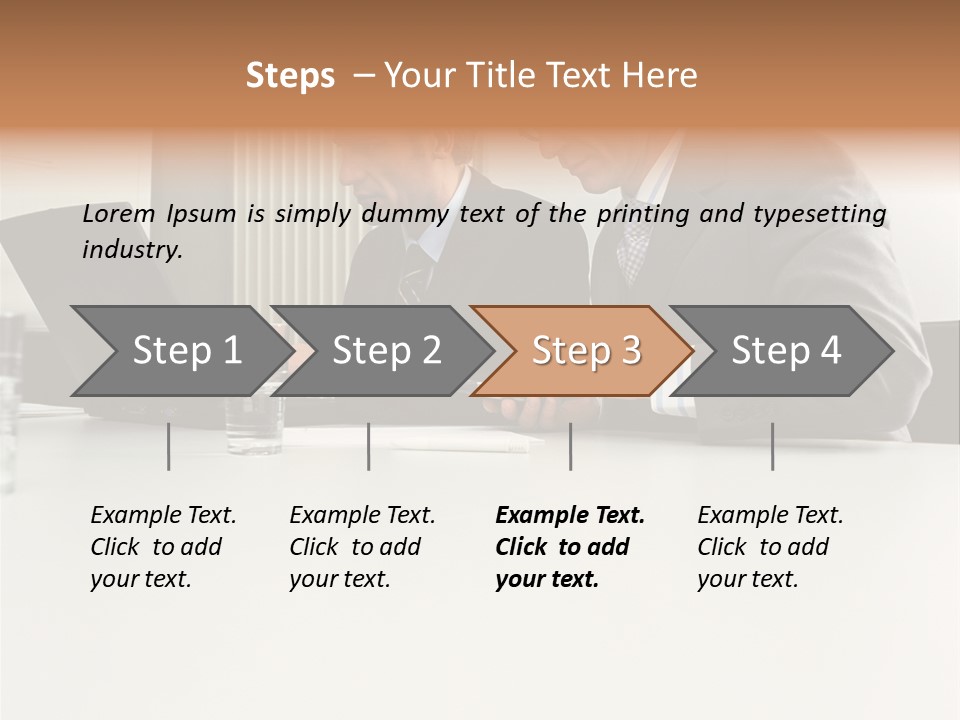Businessmen Using Laptop And Palmtop PowerPoint Template