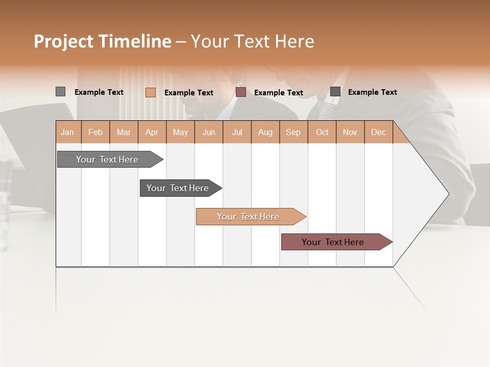 Businessmen Using Laptop And Palmtop PowerPoint Template