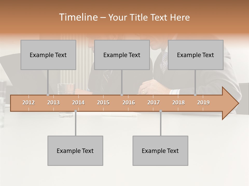 Businessmen Using Laptop And Palmtop PowerPoint Template