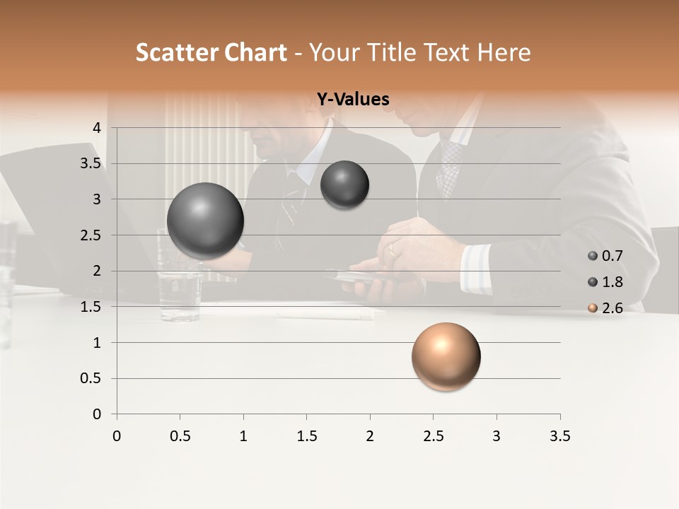 Businessmen Using Laptop And Palmtop PowerPoint Template
