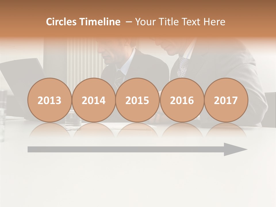 Businessmen Using Laptop And Palmtop PowerPoint Template