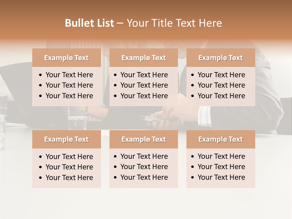 Businessmen Using Laptop And Palmtop PowerPoint Template