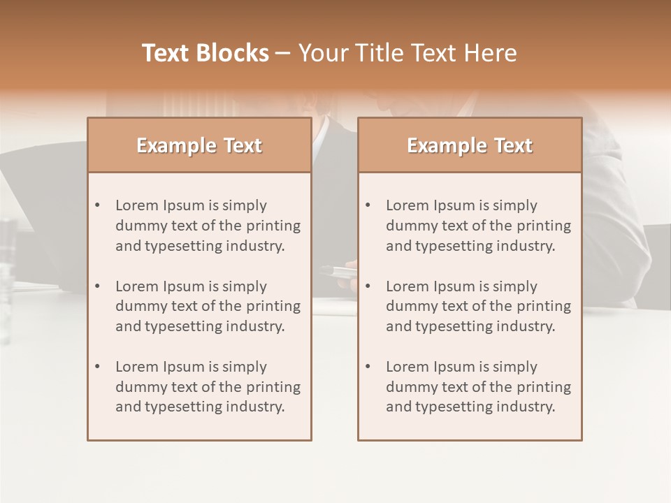 Businessmen Using Laptop And Palmtop PowerPoint Template