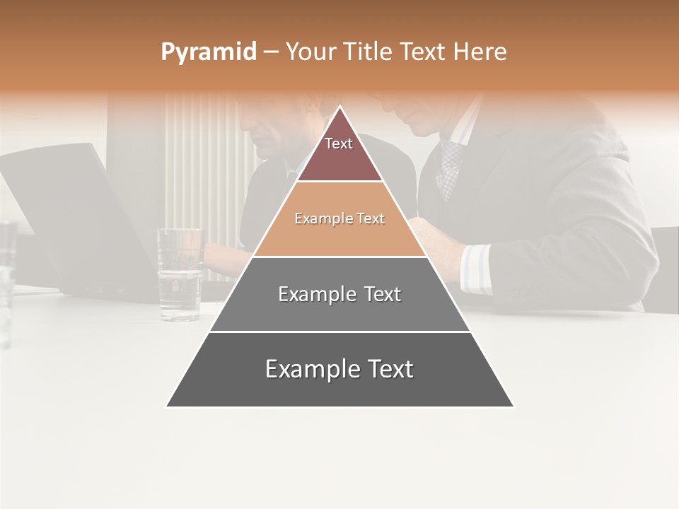 Businessmen Using Laptop And Palmtop PowerPoint Template