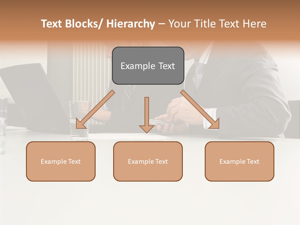 Businessmen Using Laptop And Palmtop PowerPoint Template