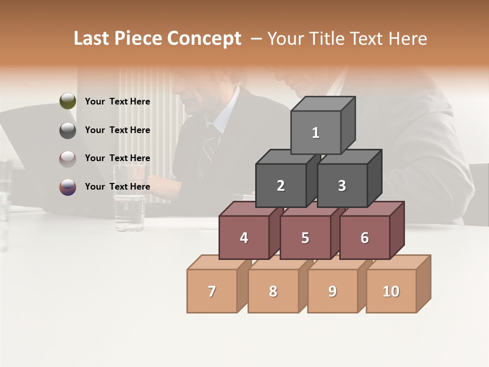 Businessmen Using Laptop And Palmtop PowerPoint Template