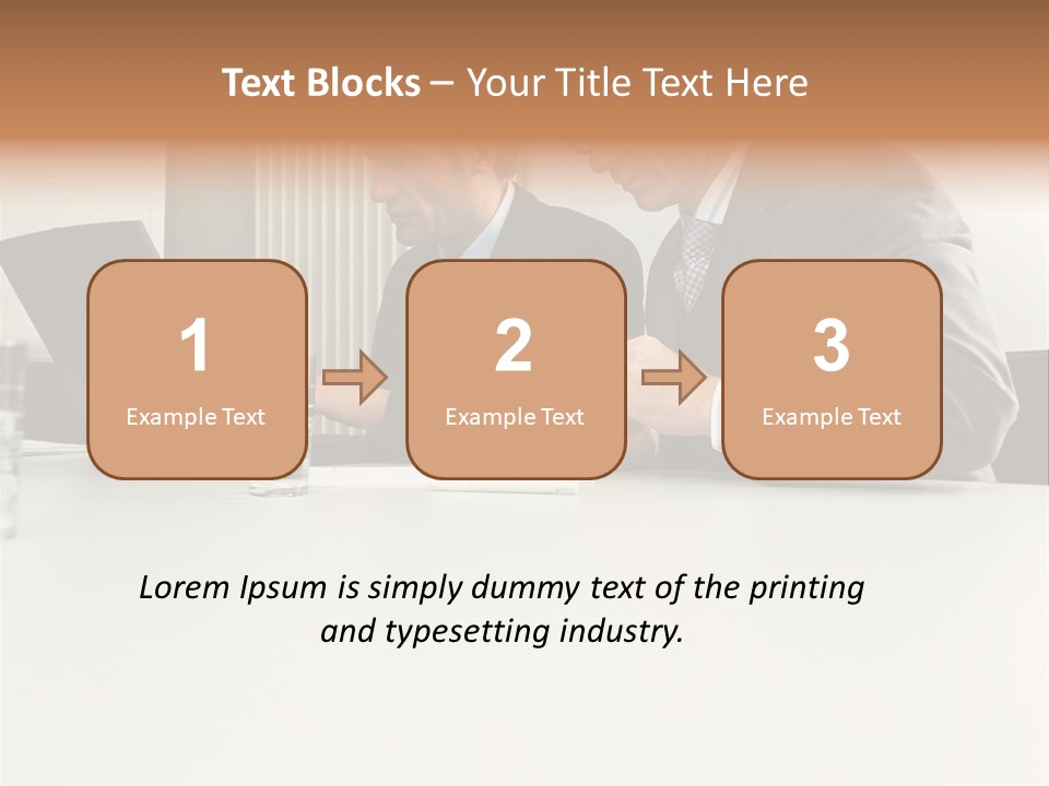 Businessmen Using Laptop And Palmtop PowerPoint Template