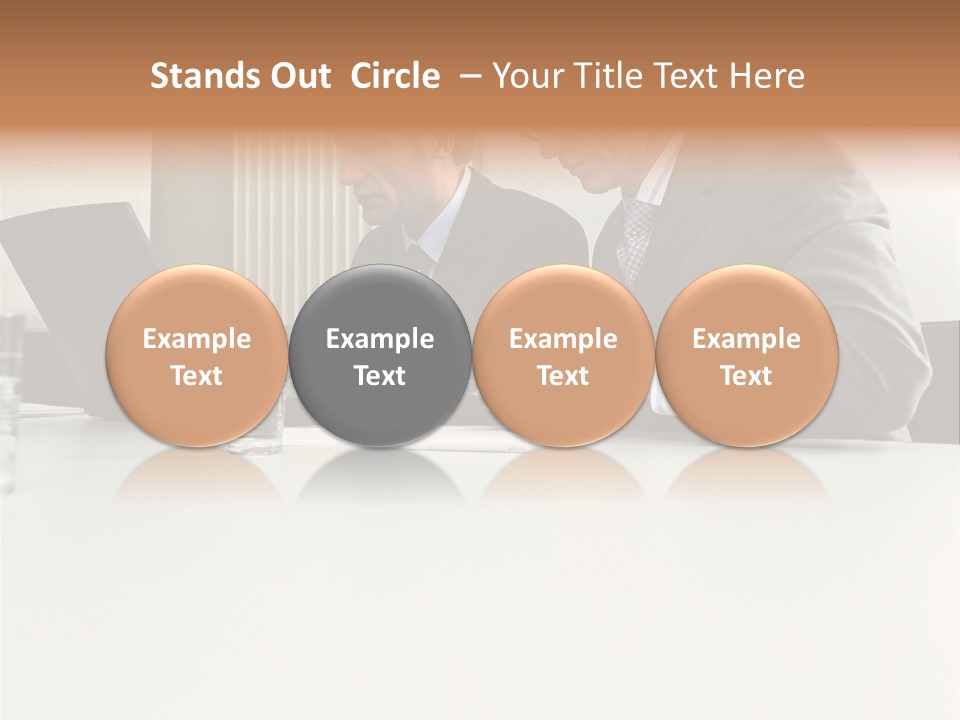 Businessmen Using Laptop And Palmtop PowerPoint Template