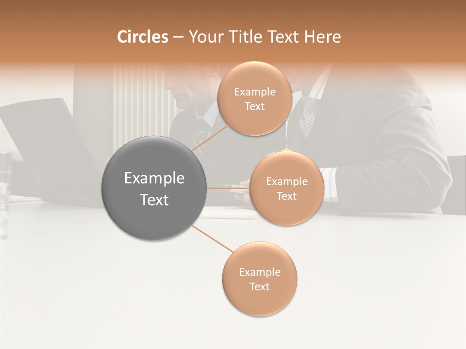 Businessmen Using Laptop And Palmtop PowerPoint Template