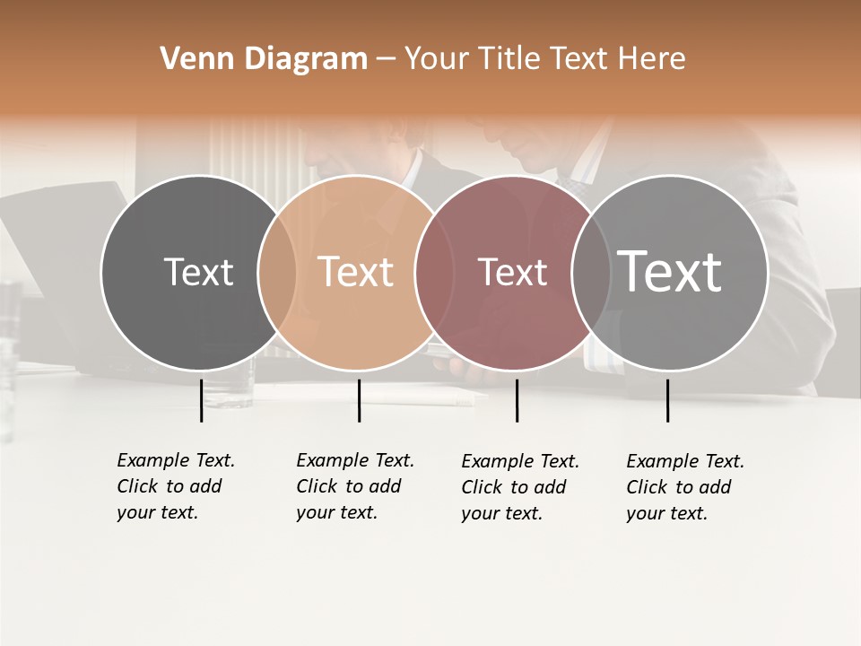 Businessmen Using Laptop And Palmtop PowerPoint Template