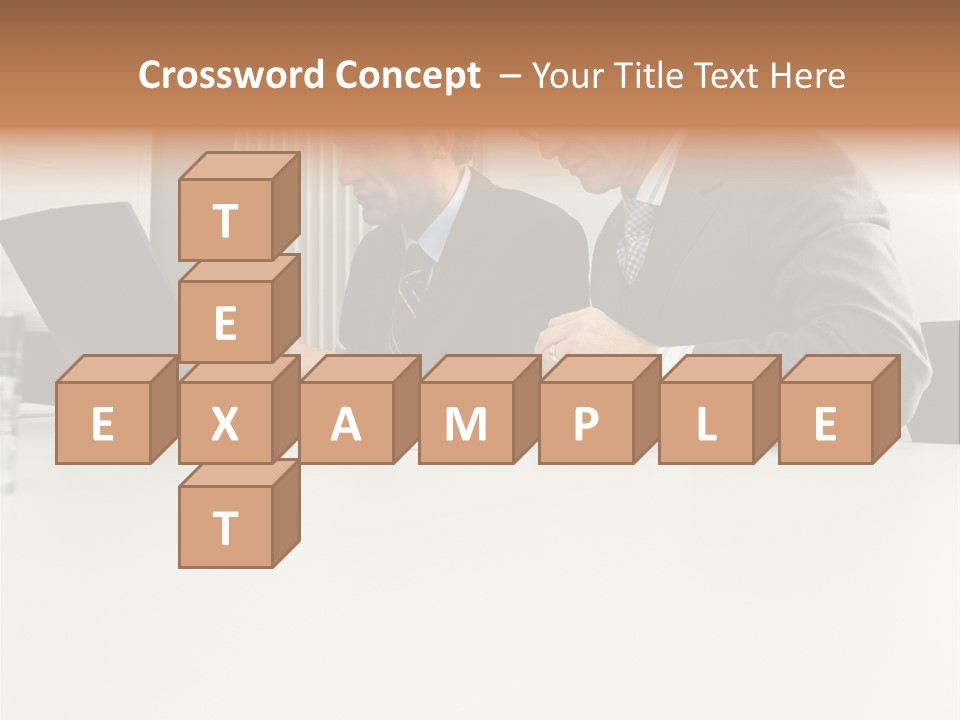 Businessmen Using Laptop And Palmtop PowerPoint Template