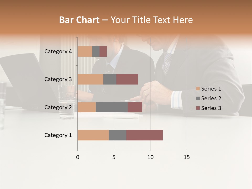 Businessmen Using Laptop And Palmtop PowerPoint Template
