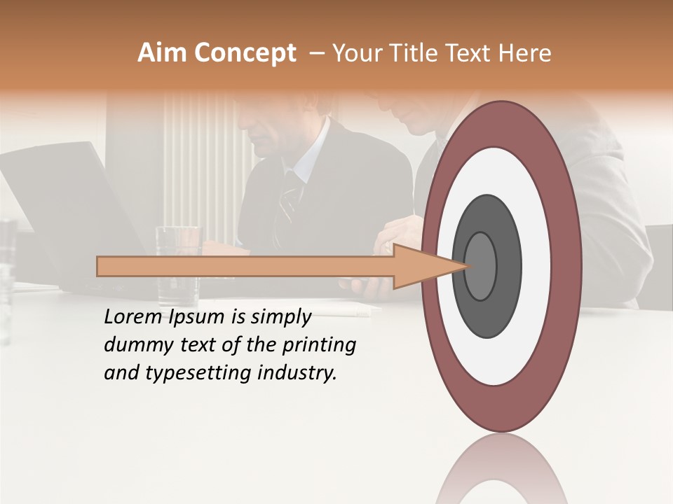 Businessmen Using Laptop And Palmtop PowerPoint Template