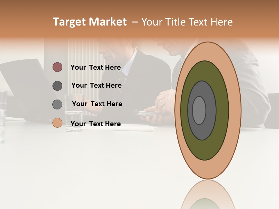 Businessmen Using Laptop And Palmtop PowerPoint Template