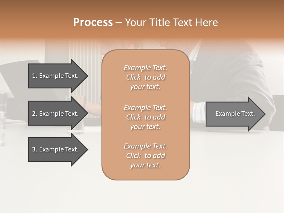 Businessmen Using Laptop And Palmtop PowerPoint Template