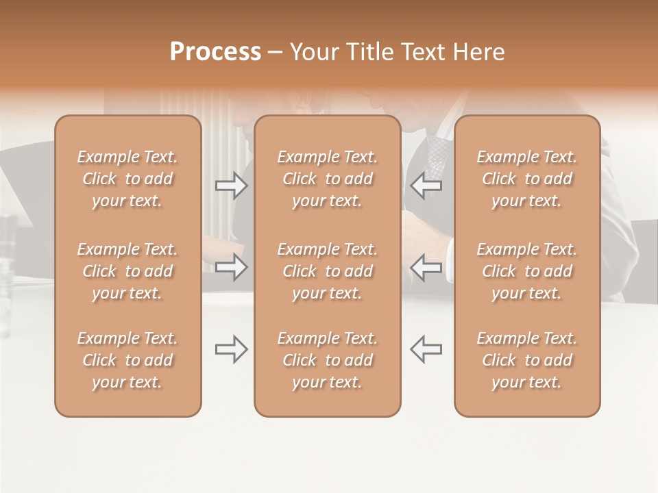 Businessmen Using Laptop And Palmtop PowerPoint Template