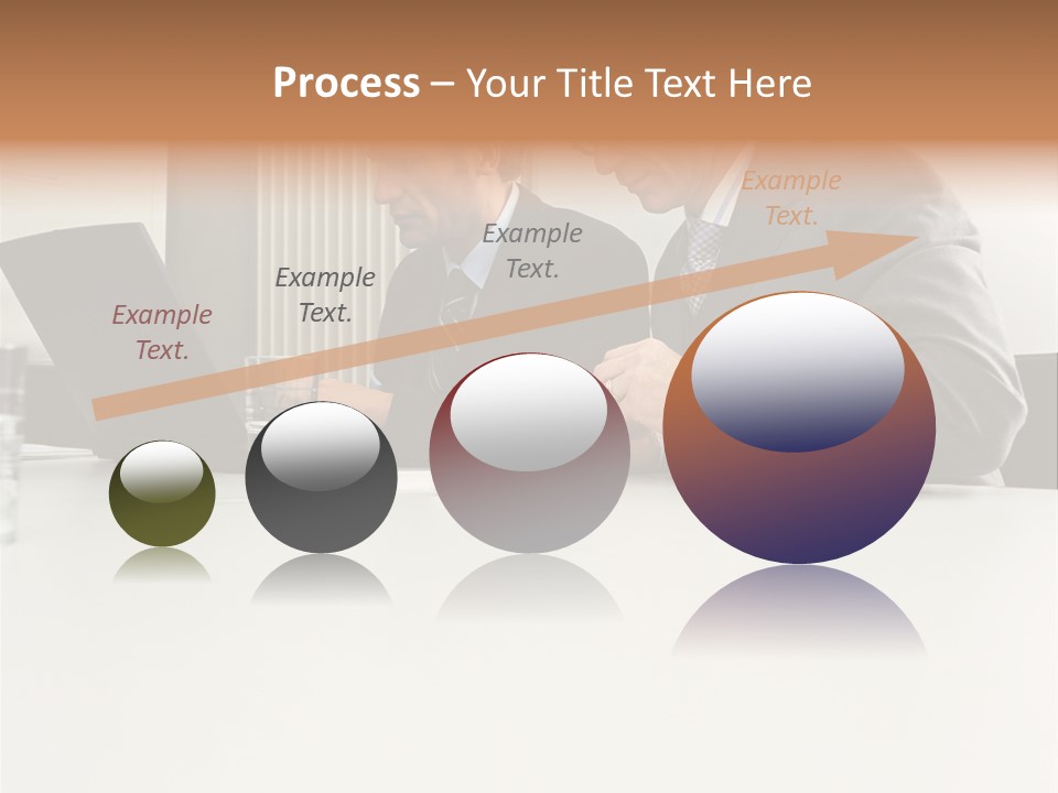 Businessmen Using Laptop And Palmtop PowerPoint Template