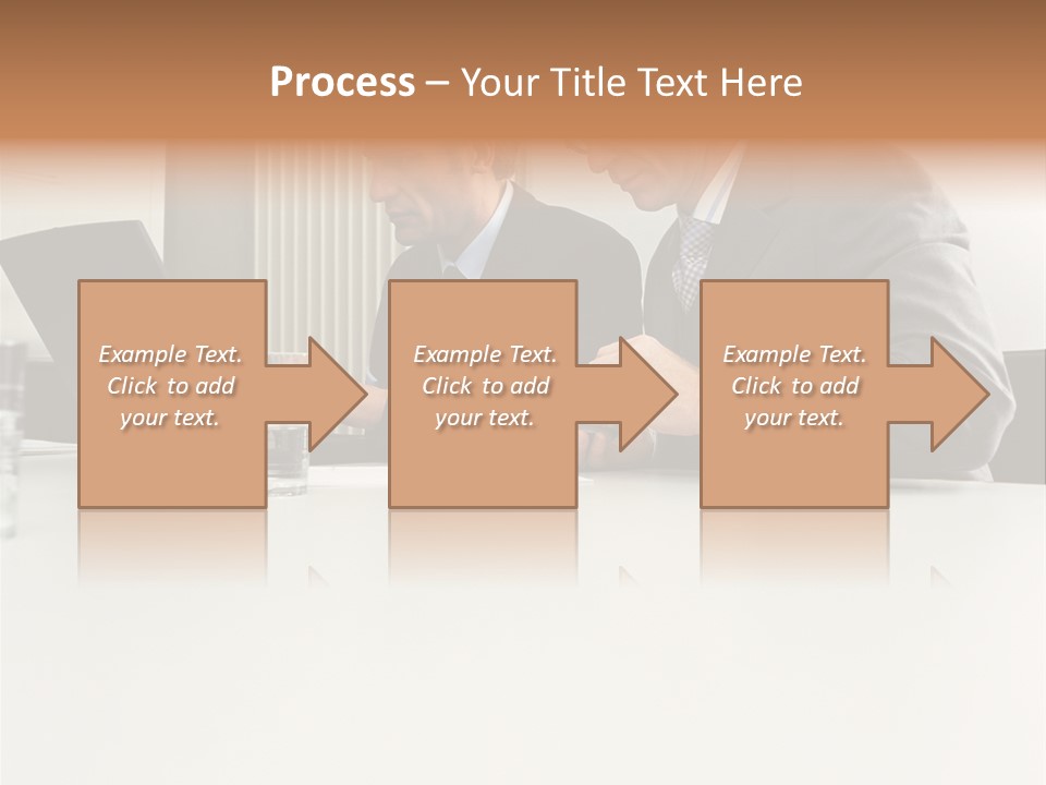 Businessmen Using Laptop And Palmtop PowerPoint Template