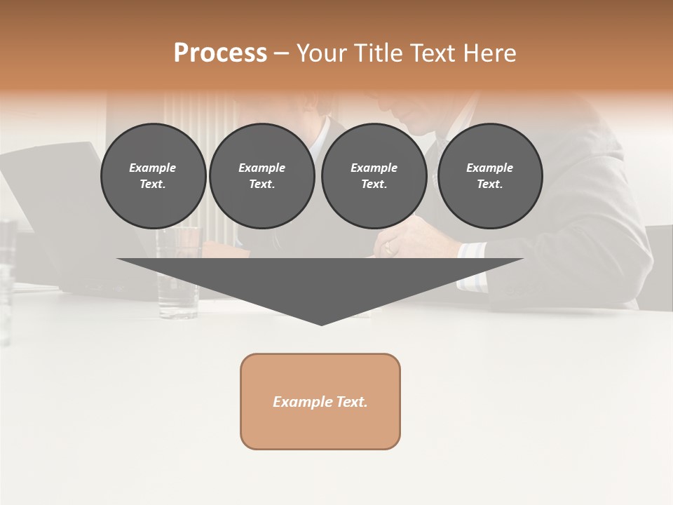Businessmen Using Laptop And Palmtop PowerPoint Template