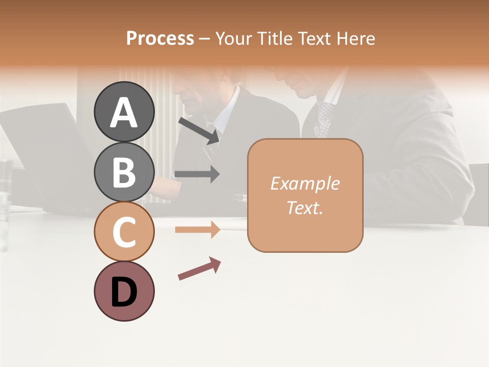 Businessmen Using Laptop And Palmtop PowerPoint Template