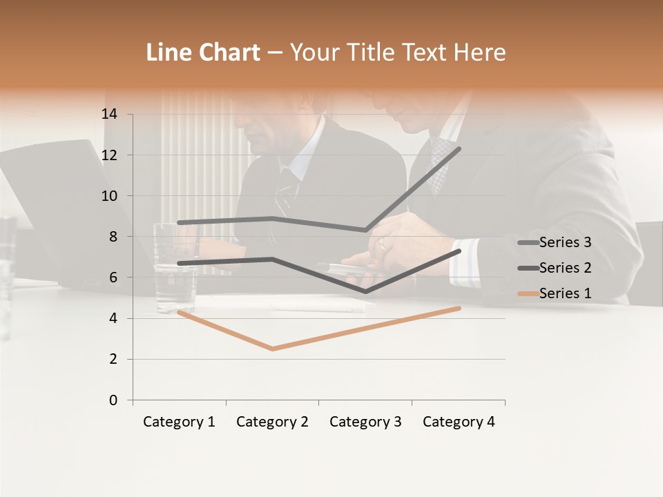 Businessmen Using Laptop And Palmtop PowerPoint Template