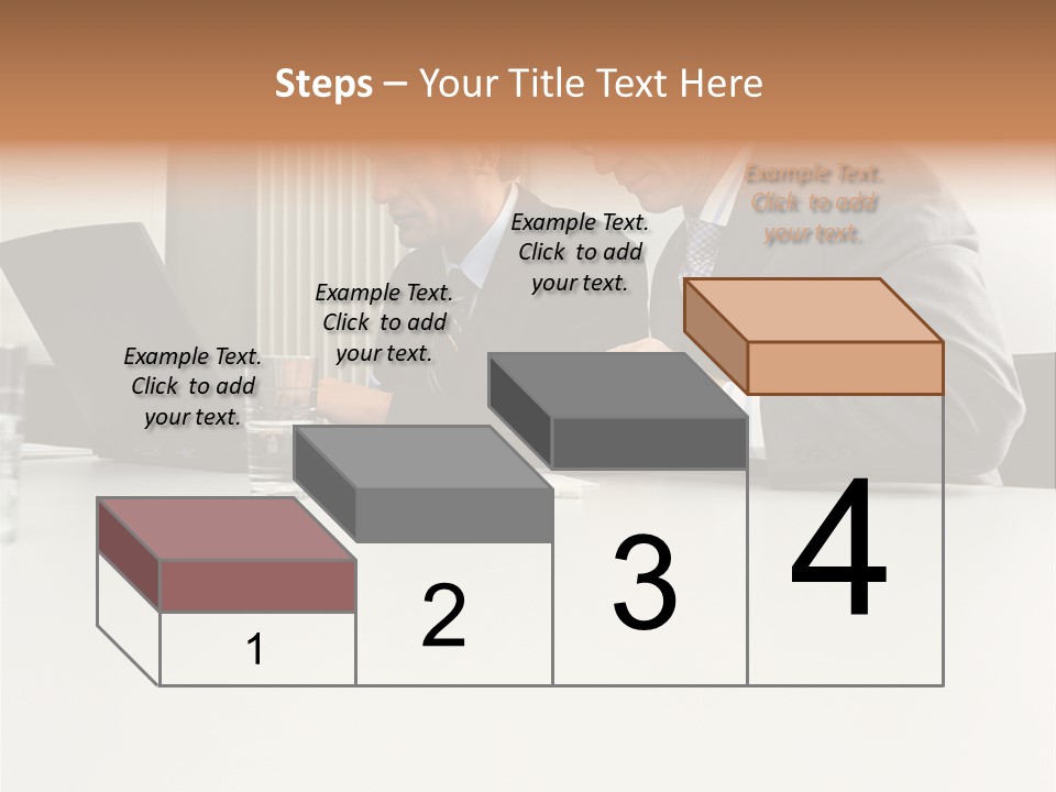 Businessmen Using Laptop And Palmtop PowerPoint Template