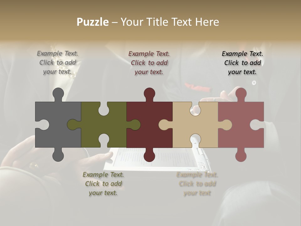 Business People In Taxi With Laptop PowerPoint Template