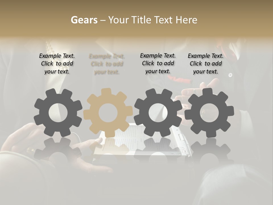 Business People In Taxi With Laptop PowerPoint Template