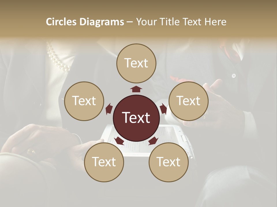 Business People In Taxi With Laptop PowerPoint Template