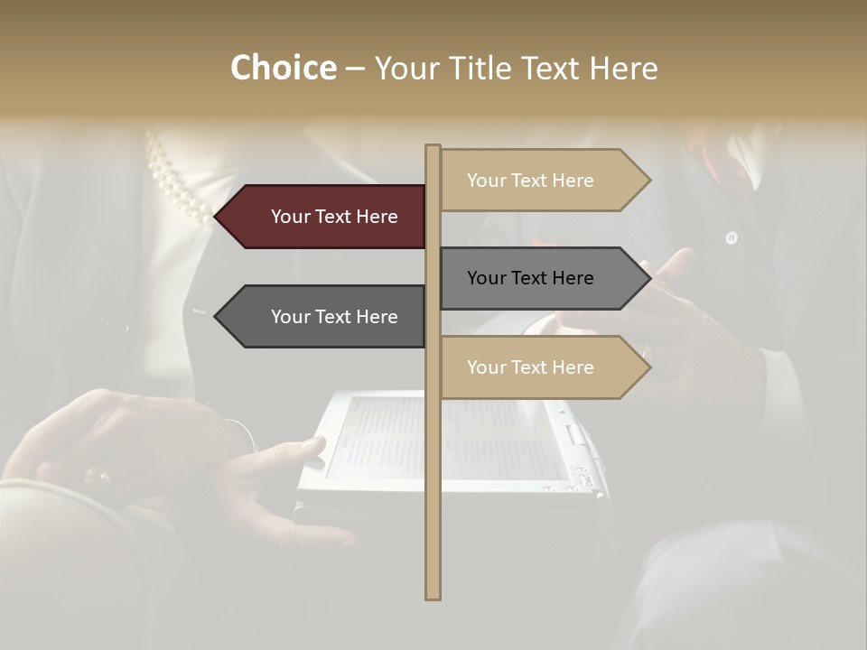 Business People In Taxi With Laptop PowerPoint Template