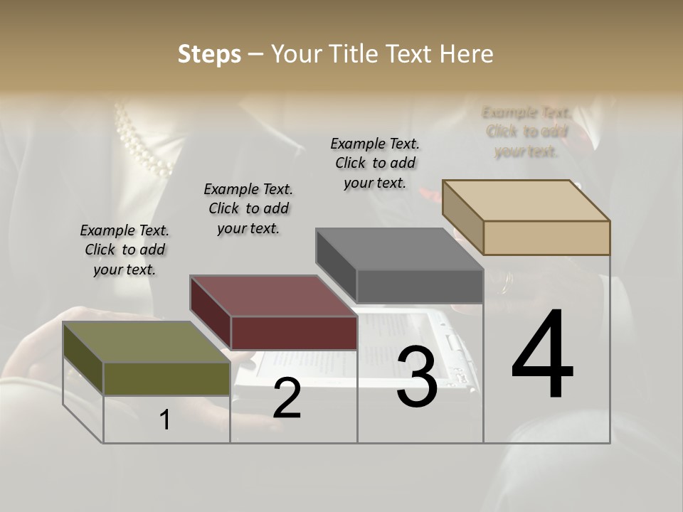 Business People In Taxi With Laptop PowerPoint Template