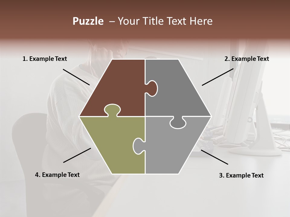 Three Call Centre Operators PowerPoint Template