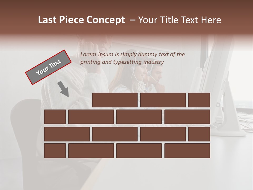 Three Call Centre Operators PowerPoint Template